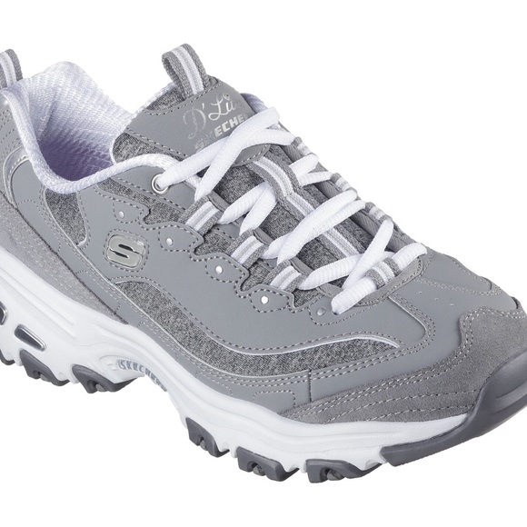 Skechers women’s d’lites me time gray multi wide fit - Picture 2 of 5